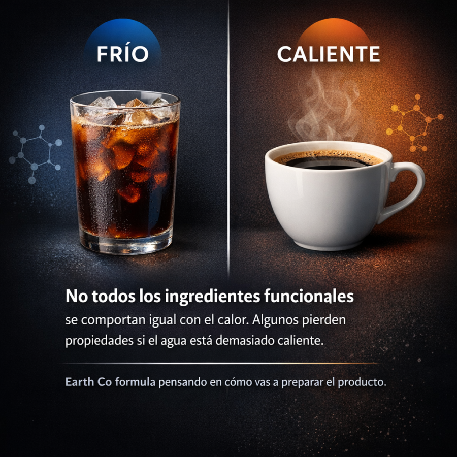 Café funcional frío vs caliente: cómo preparar cada línea de Earth Co según tu hábito