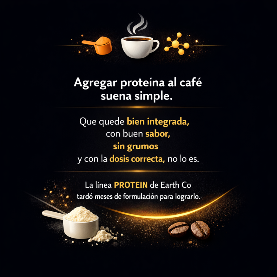 Café + Proteína: cómo Earth Co formuló la línea PROTEIN y qué la diferencia de un simple shake