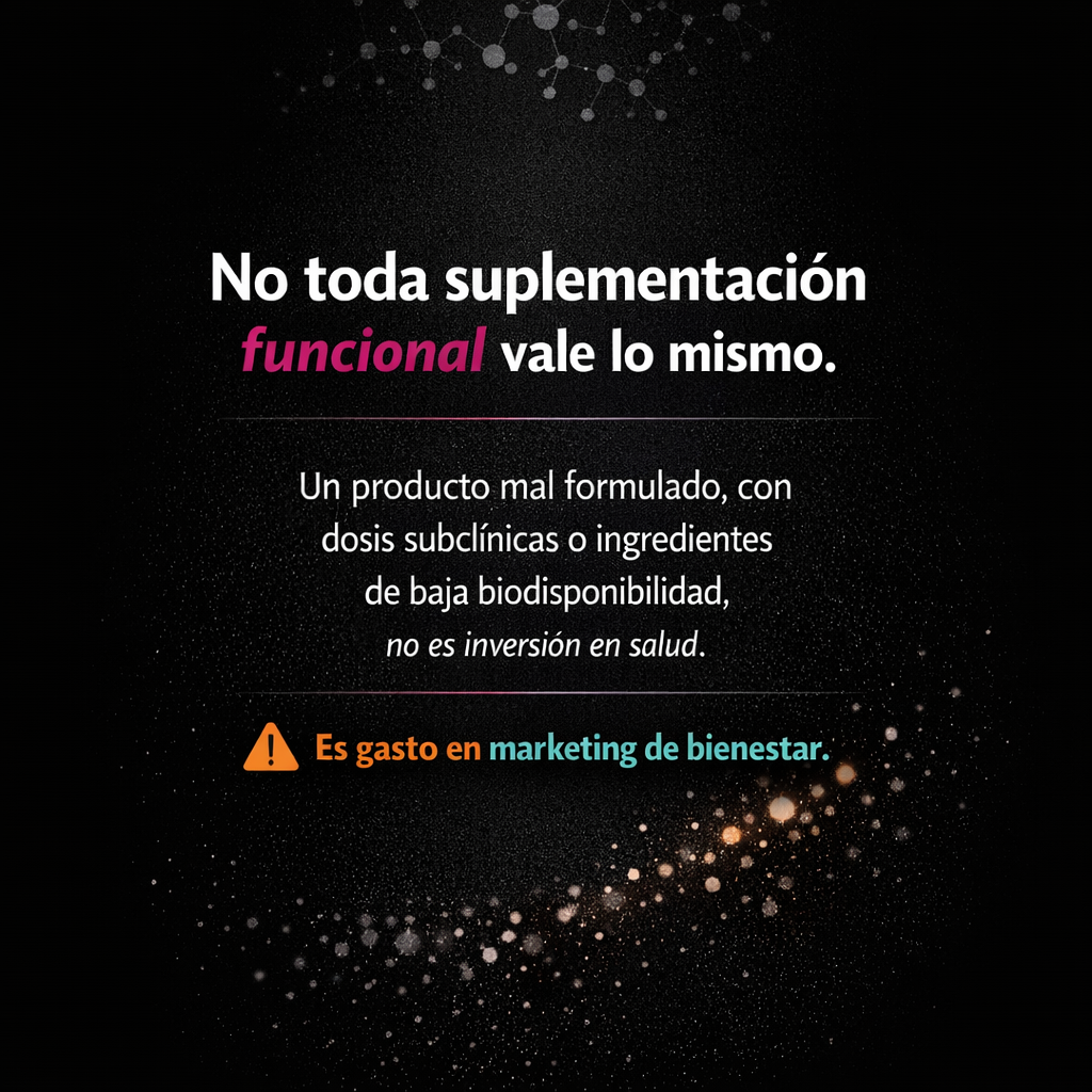 Cuándo invertir en suplementación funcional tiene sentido y cuándo es solo gasto?