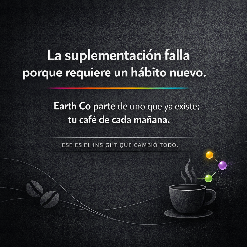 Por qué Earth Co nació del café y no de una cápsula: el hábito que ya tienes como vehículo de nutrición