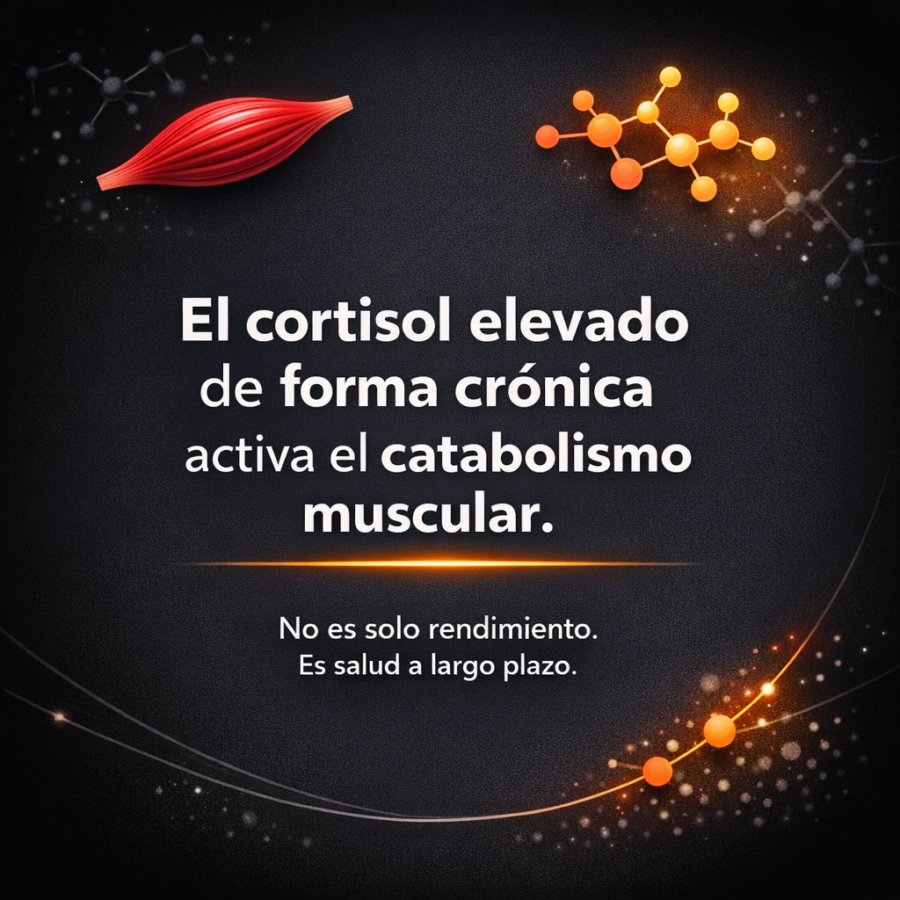 El cortisol crónico destruye tu masa muscular