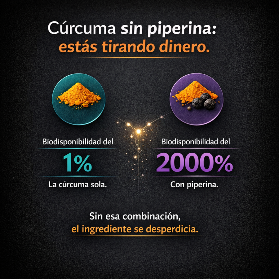 Cúrcuma sin piperina: estás tirando dinero