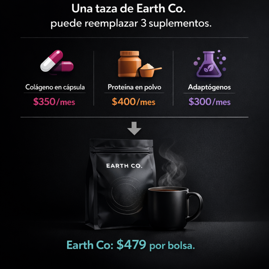 Una taza de Earth Co puede reemplazar 3 suplementos