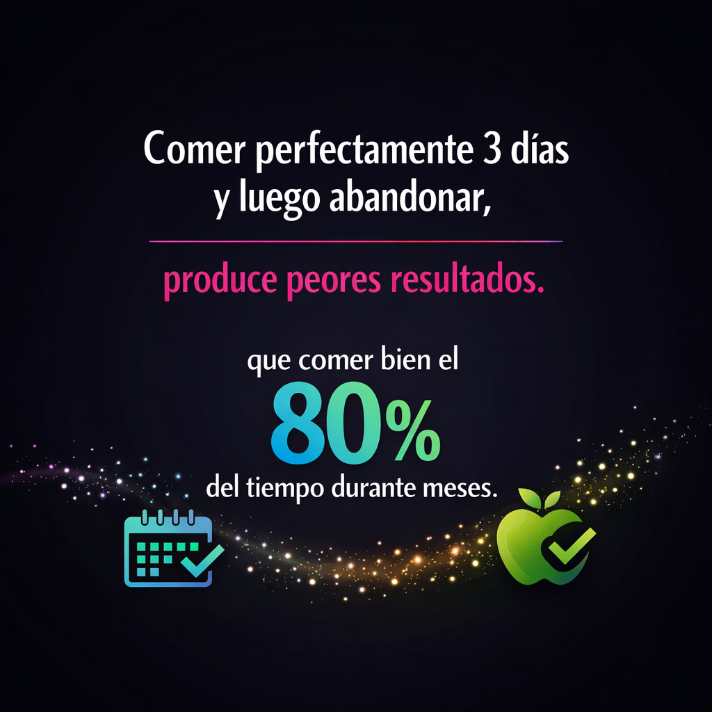 Consistencia nutricional vs perfección nutricional: cuál produce mejores resultados