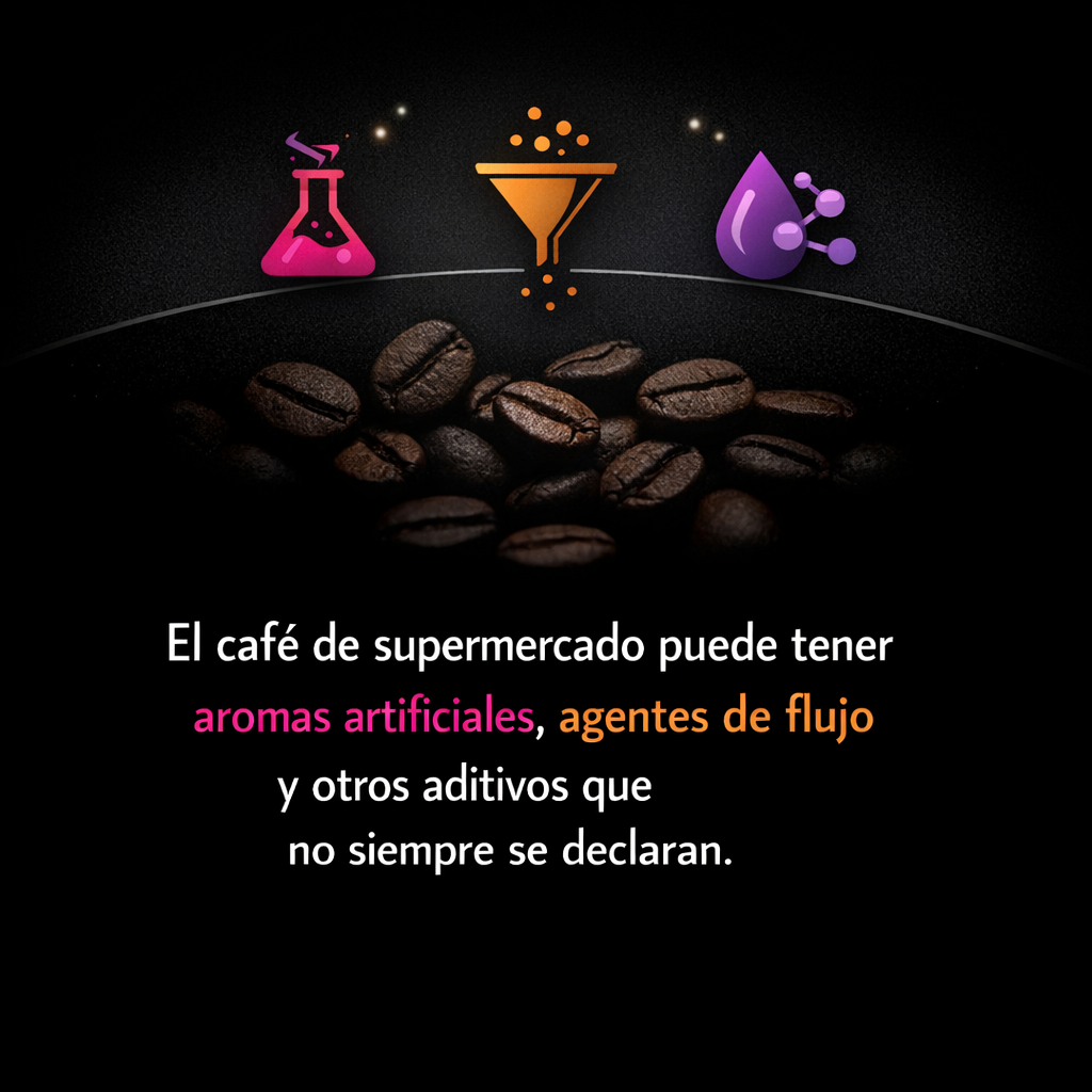 Los aditivos del café convencional que no te dicen