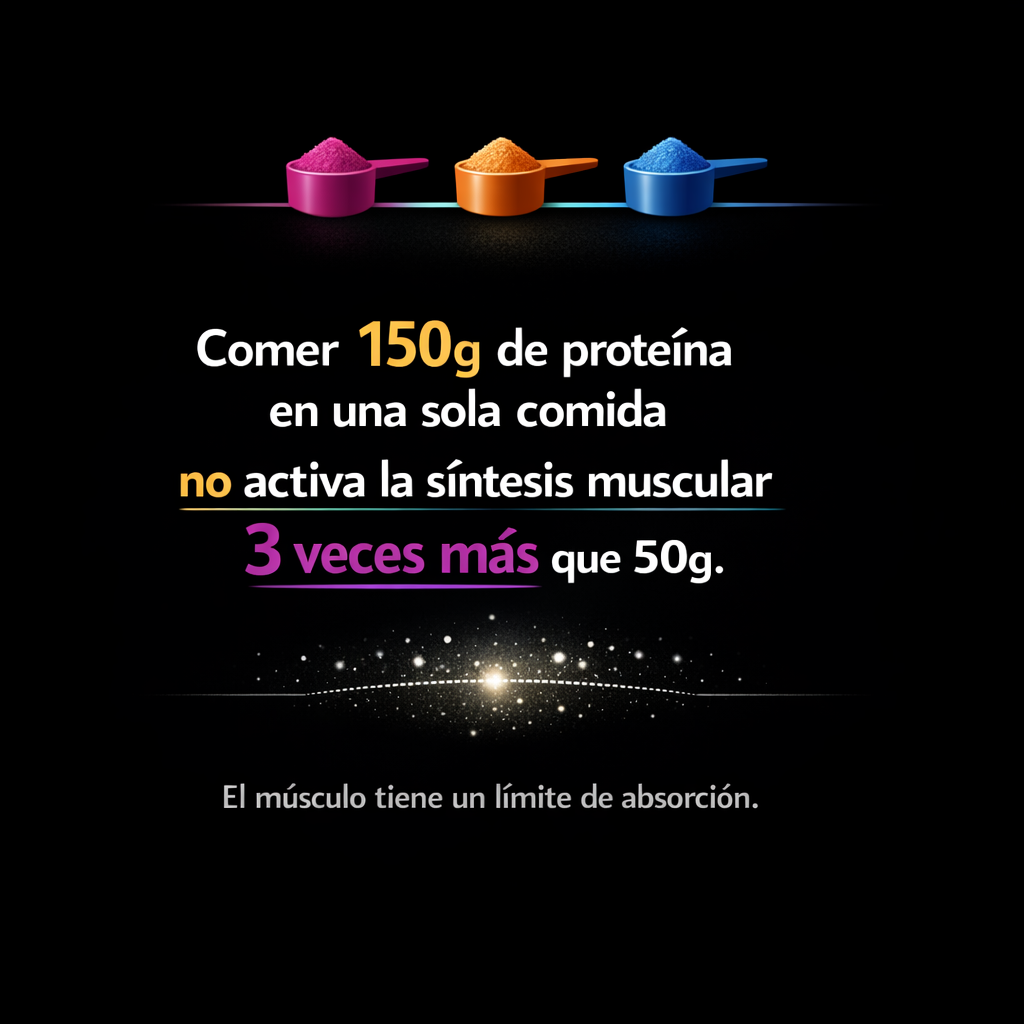 La distribución de proteína importa más que la cantidad total del día