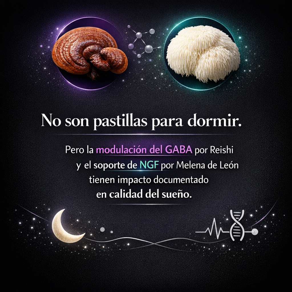 Hongos medicinales para el sueño: evidencia de Reishi y Melena de León en calidad del descanso