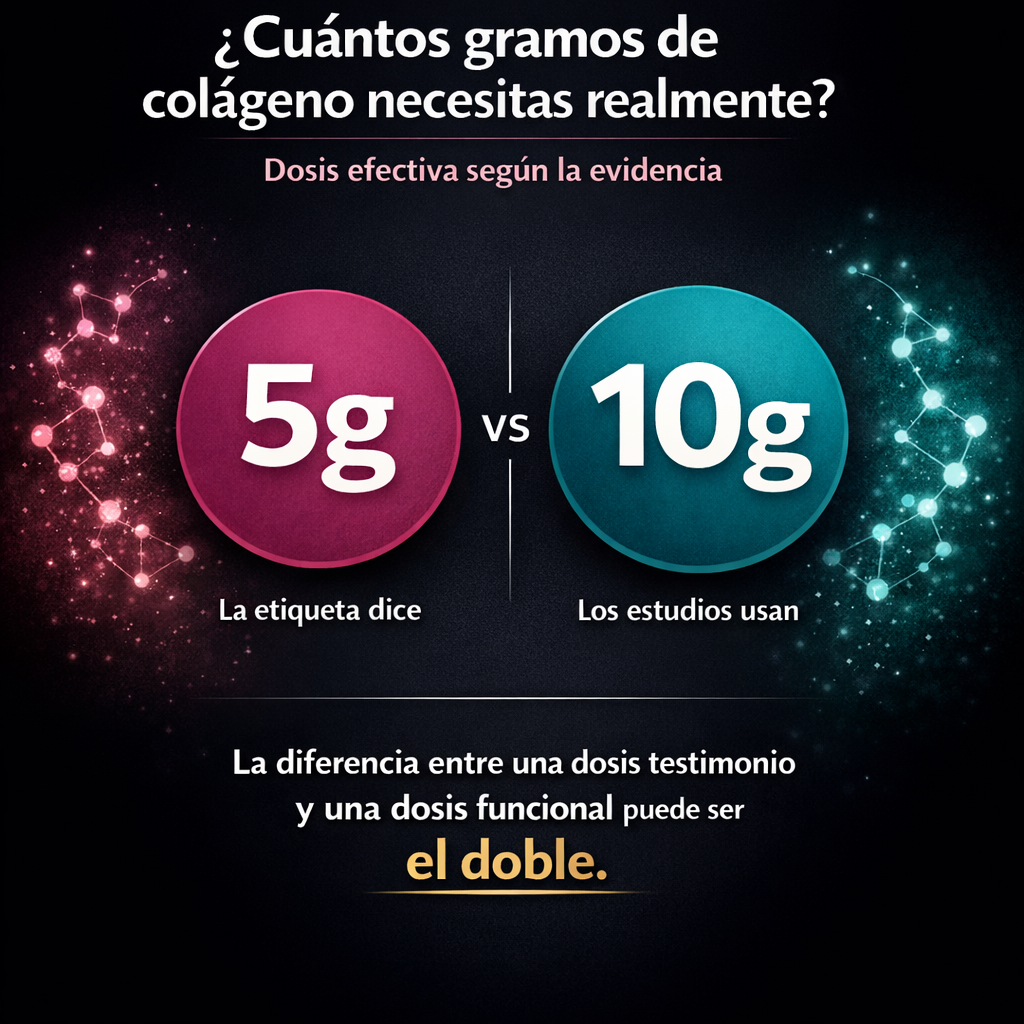 ¿Cuántos gramos de colágeno necesitas realmente? Dosis efectiva según la evidencia