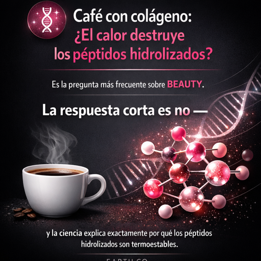 Café con colágeno: ¿el calor destruye los péptidos hidrolizados?