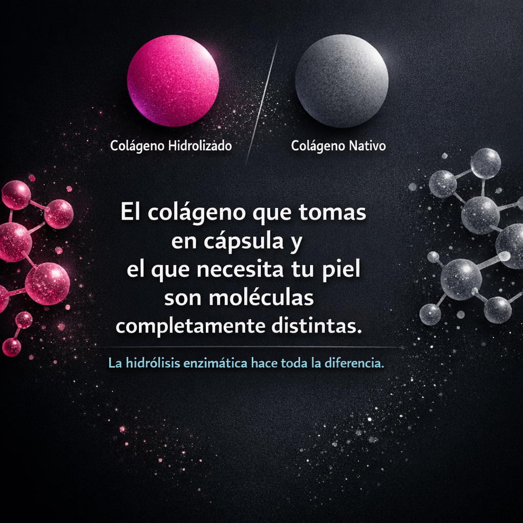 Colágeno hidrolizado vs colágeno nativo: por qué solo uno llega a tu dermis