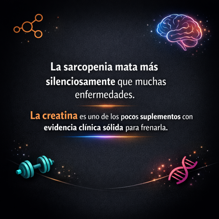 Creatina para adultos mayores: sarcopenia, cognición y por qué la ciencia la recomienda después de los 50