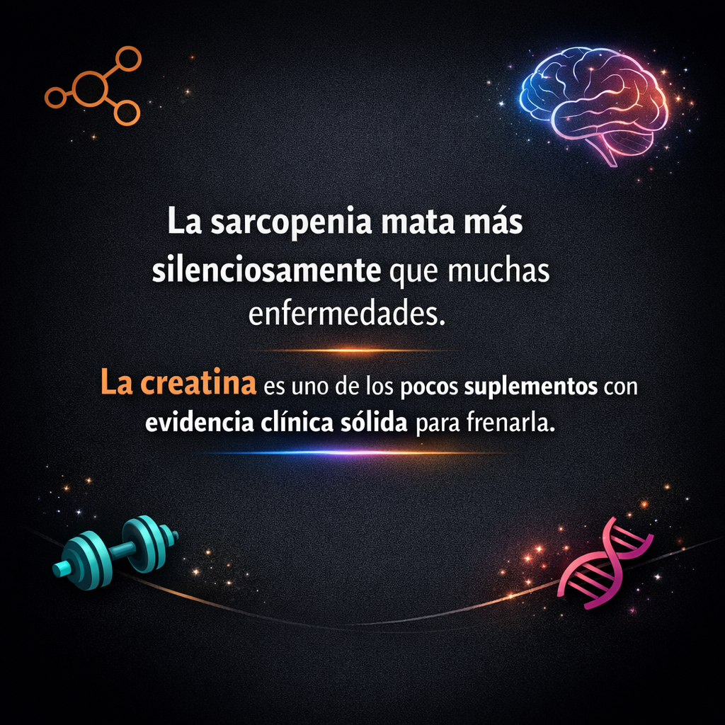 Creatina para adultos mayores: sarcopenia, cognición y por qué la ciencia la recomienda después de los 50
