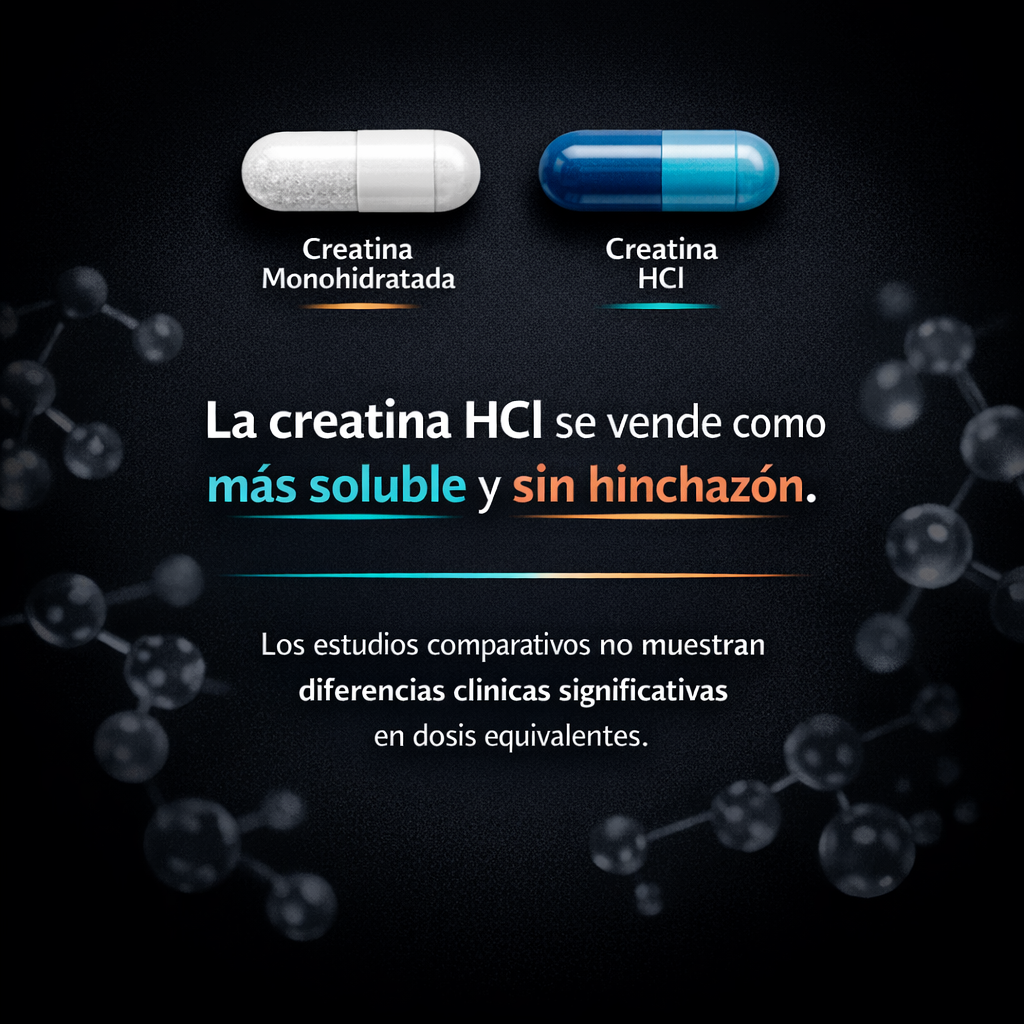Creatina monohidratada vs creatina HCl: ¿vale la pena pagar más por la versión premium?