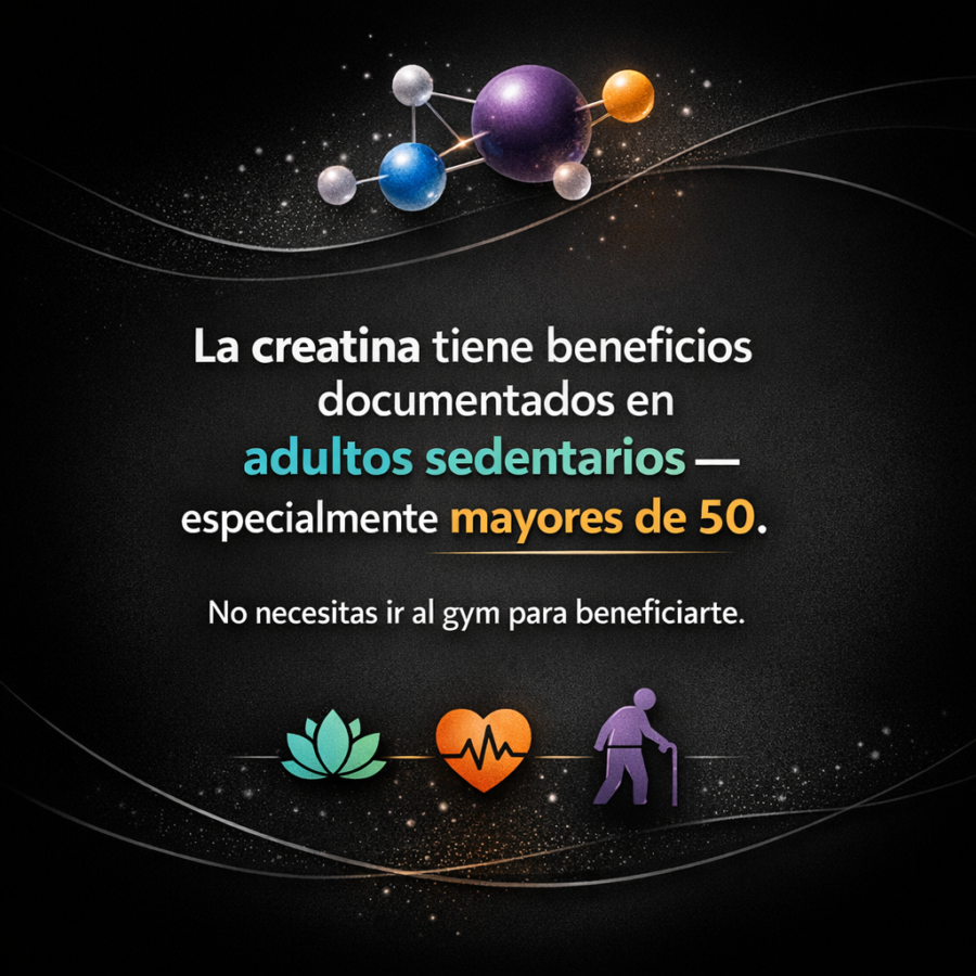 Creatina sin hacer ejercicio: ¿funciona igual para adultos sedentarios o mayores?