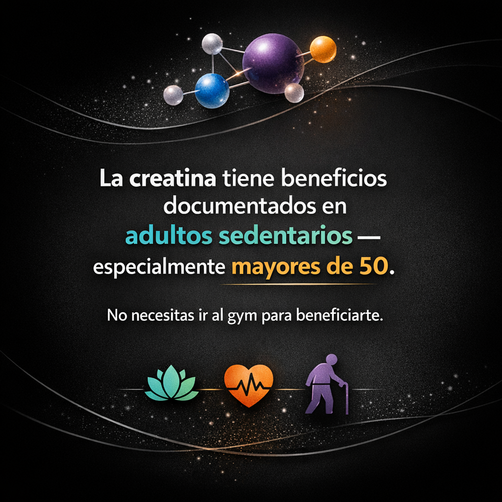 Creatina sin hacer ejercicio: ¿funciona igual para adultos sedentarios o mayores?