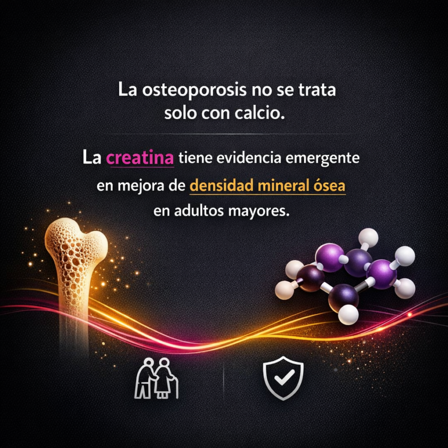 Creatina y densidad ósea: la evidencia que los adultos mayores necesitan conocer