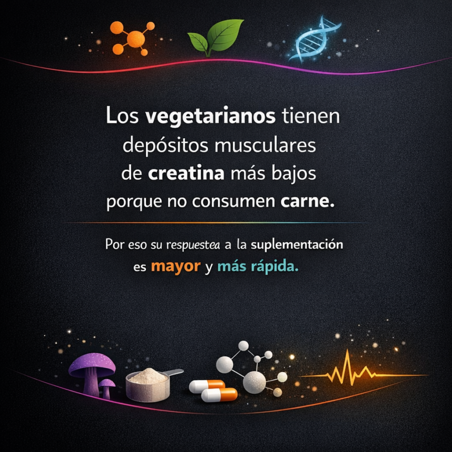 Creatina y vegetarianos: por qué quienes no comen carne responden mejor a la suplementación