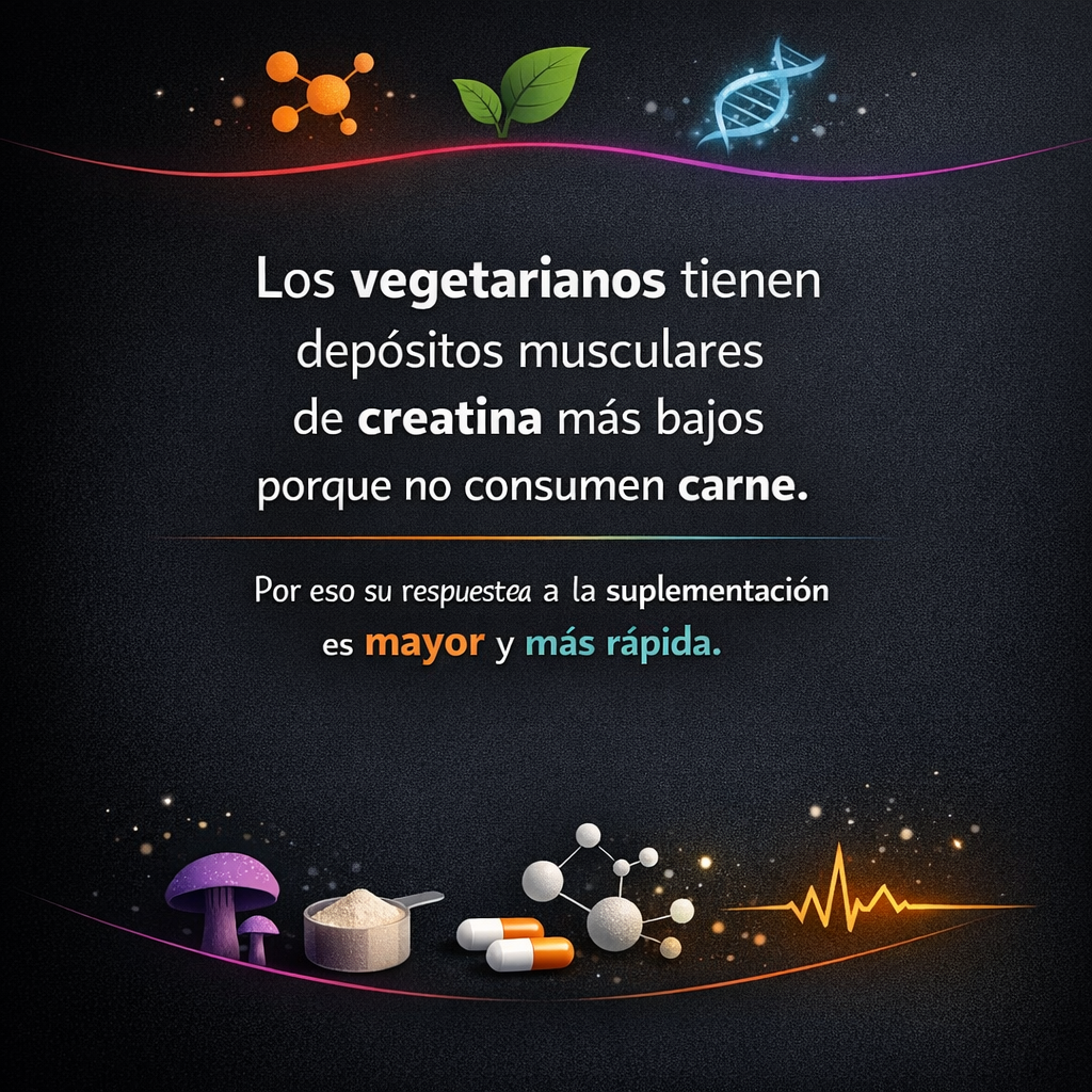 Creatina y vegetarianos: por qué quienes no comen carne responden mejor a la suplementación
